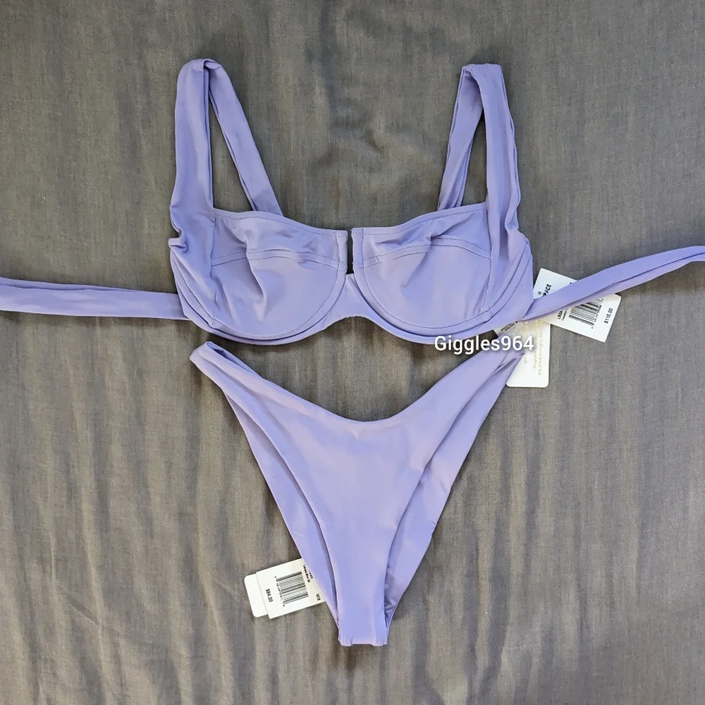 L*Space Camellia Cabana Bikini Set Wisteria